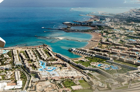 Vista dall'alto di Hurghada